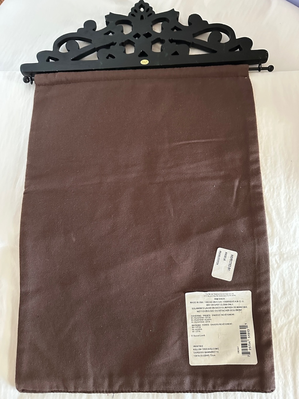 Willow Tree Tapestry-Welcome Wall Hanging - With Decorative Wood Hanger - Picture 3 of 6